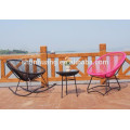 Outdoor colorful round rattan rocking egg shaped chair baby rocking chair